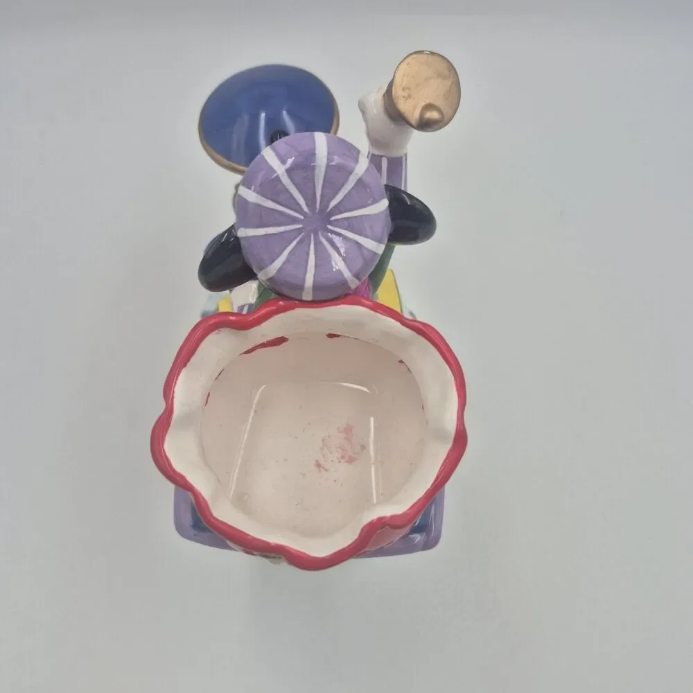 Disney Its a Small World Holiday 1994 Mickey Mouse Christmas Flyer candle holder